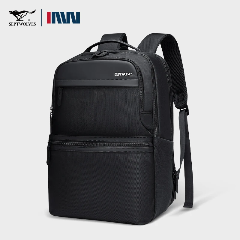 Septwolves Waterproof Oxford Travel Backpack Large Capacity 16 Inch Computer Backpack Multi-pocket College Student Schoolbag