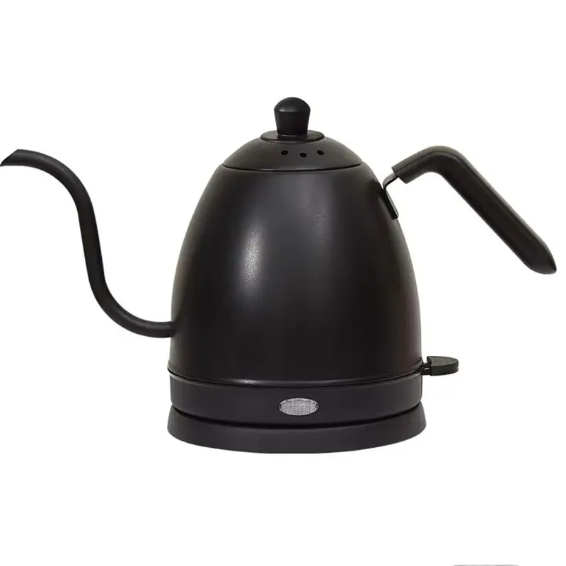ABGH-Tea Gooseneck Pot New Style Food Grade Stainless Steel Slender Mouth Electric Kettle A EU Plug