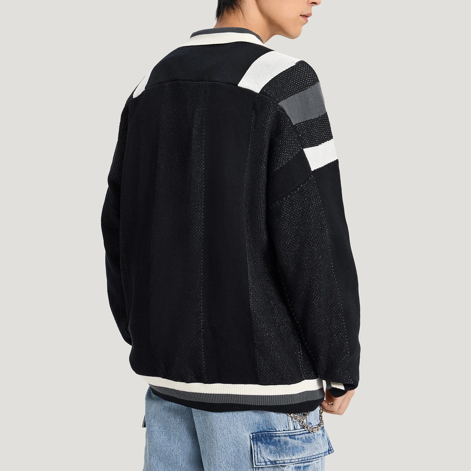 Adidas Authentic Three Leaves Men's Knitted Sports Loose Pullover Sweater KW2018