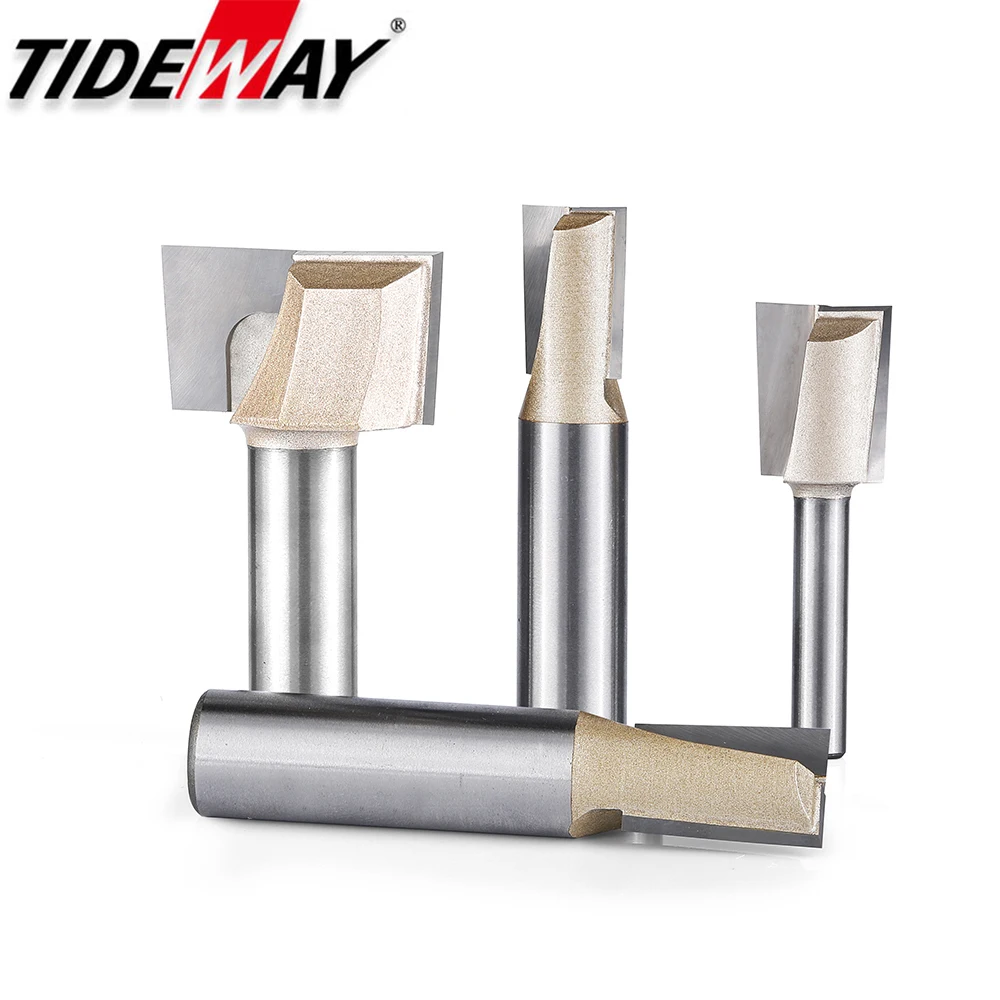 Tideway Bottom Cleaning Router Bits For Wood 1/2 1/4 Inch Shank Woodworking Bits Flat slotted Cutter Professional Grade Bits