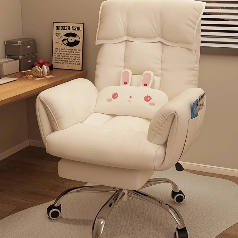 

Swivel Vanity Office Chair Computer Recliner Living Room Office Chair Bedroom White Cadeira De Escritorio Office Furniture