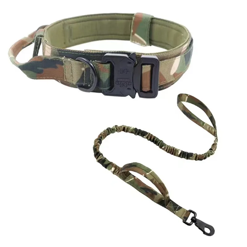 Hundehalsband-Leine-Sets Langlebiges Verstellbares Taktisches Halsband mit Leine für Mittelgroße und Große Hunde Deutscher Schäferhund Outdoor-Trainingszubehör – Detail 13