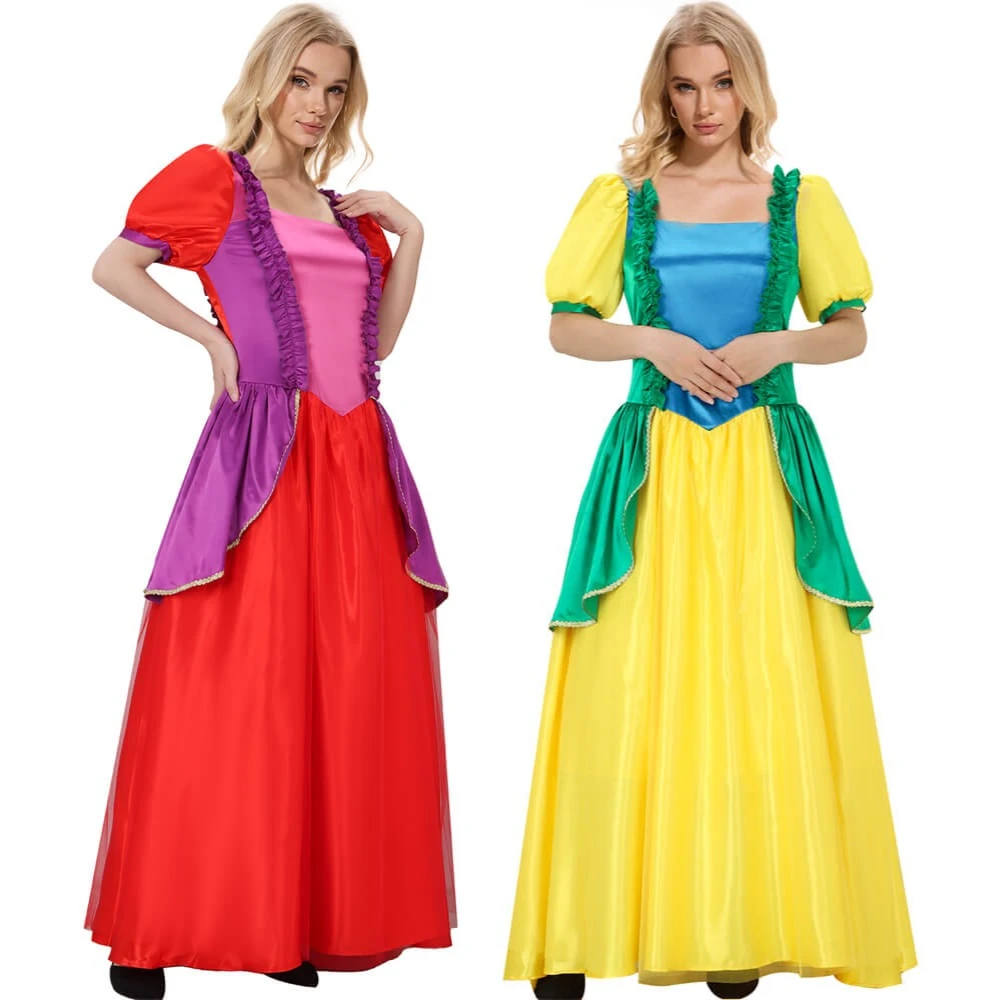 

Princess Drizella and Anastasia Trem Dress Cosplay Costume Party Dress Evil Step Sister Halloween Outfits for Women