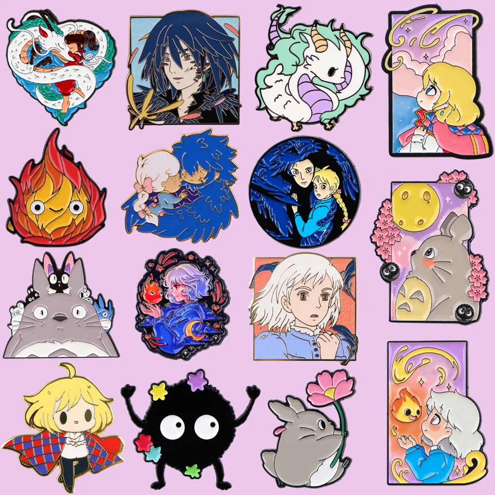 شفاء الأفلام اليابانية التلبيب دبابيس لحقائب الظهر المعادن المينا دبوس دبابيس شارات أنيمي مجوهرات الأزياء اكسسوارات هدايا #2