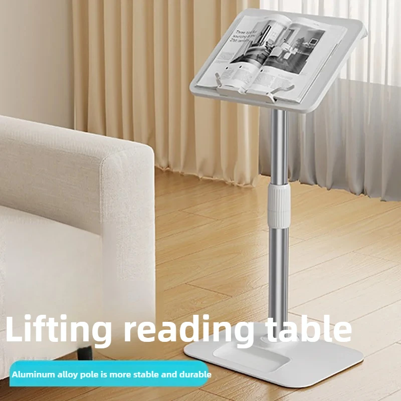 حامل قراءة أرضي من Oatsbasf، حامل لوحي قابل للتعديل وقابل للطي، رف رفع للكتب وأجهزة iPad، شاشة أرضية مريحة #2