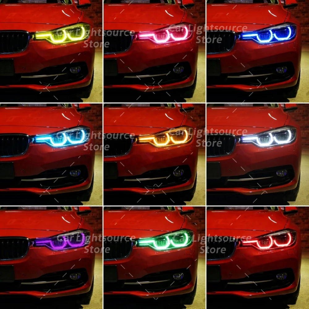 Yellow Blue Red DRL LED Boards Angel Eyes For BMW 3 Series F30 F31 LCI 2016-2018 Car Headlight Daytime Running Light Module