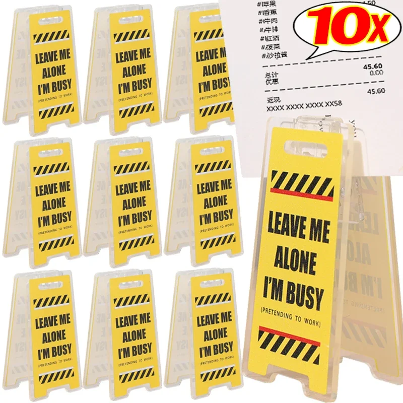 1/10PCS Desk Warning Display Stand Creative Notes Ticket Display Holder 