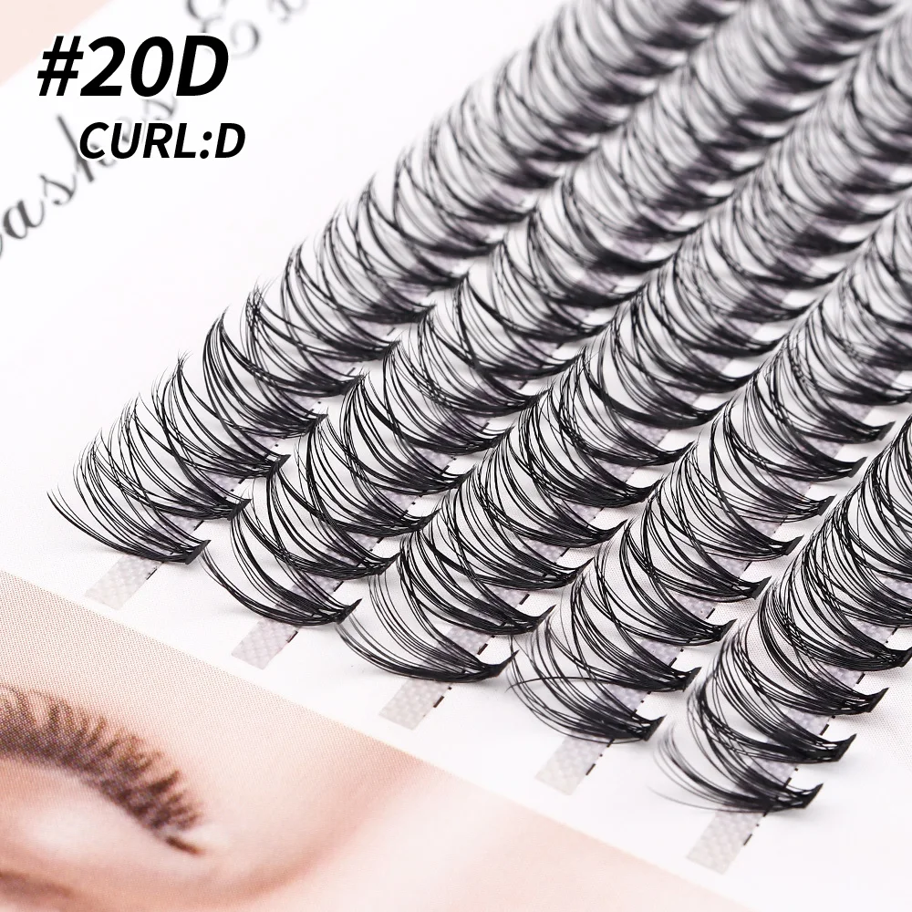 QSTY 100 stücke Wärme Verbunden Cluster Wimpern Make-Up Individuelle Cluster Auge Wimpern Pfropfen Gefälschte Falsche Wimpern Kostenloser Versand