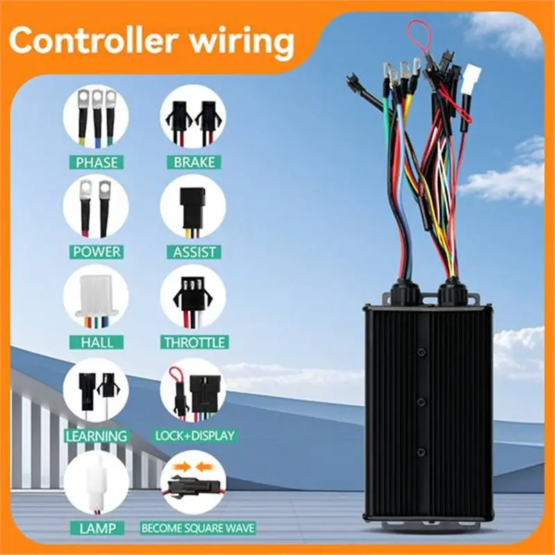 ABVE-Drei-Modus 60V 48V 72V 60A Bürstenlosen Motor Controller + S966 Display Kit für Elektrische Mountainbike Roller Modifikation