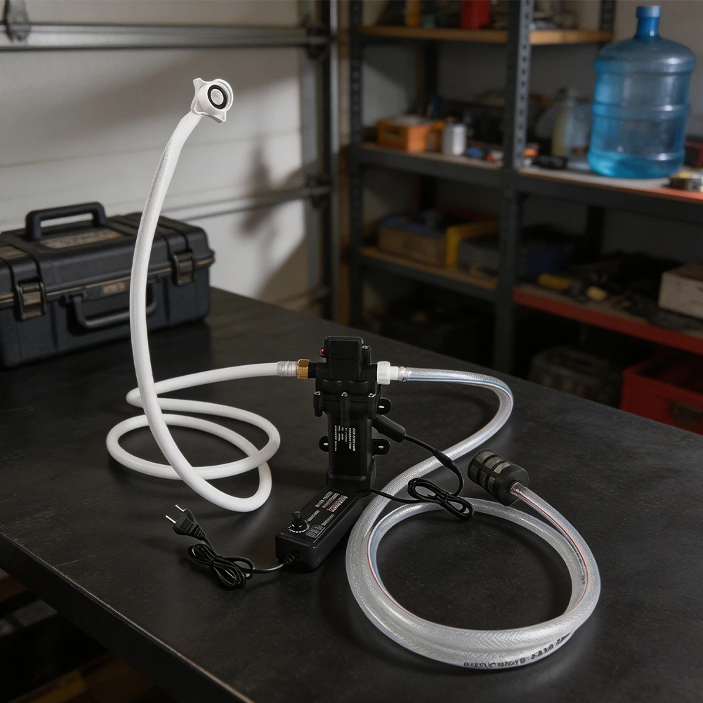 12V Diaphragm Self-Priming Water Pump 11L/Min High Pressure For Washing Machine RV= Boat Camper= Drainage System Quiet Operation