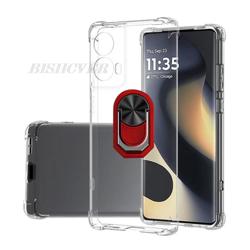 Magnet Phone Case For Motorola Moto G85 S50 Neo XT2427-3 XT2427-4 Soft Silicone Case With Ring Holder