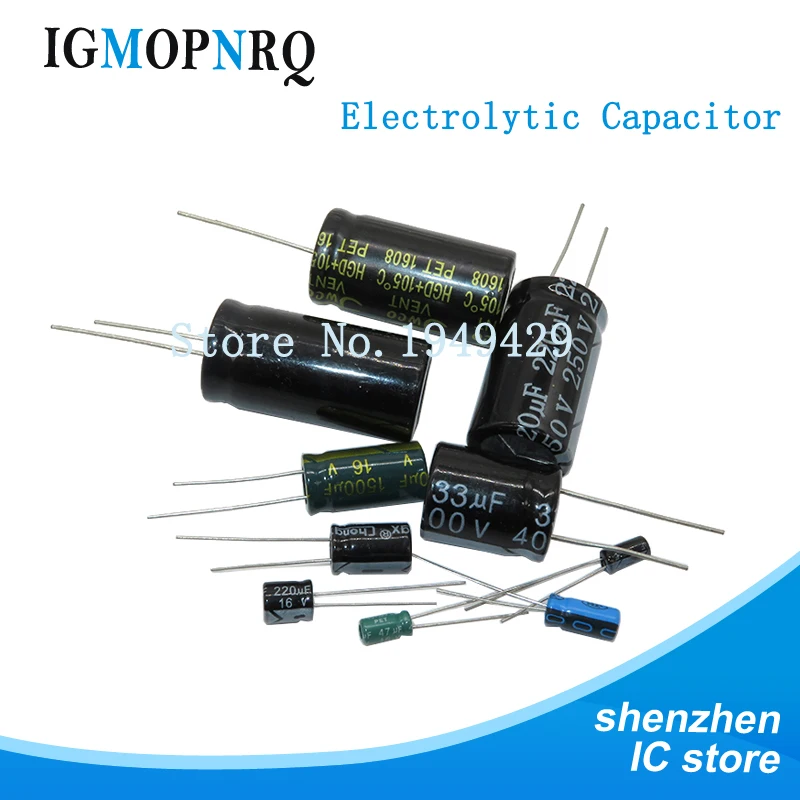 20pcs 35V-470uF Aluminum Electrolytic Capacitor 4V 10V 16V 25V 100UF 220UF 330UF 680UF 47UF 10UF 22UF