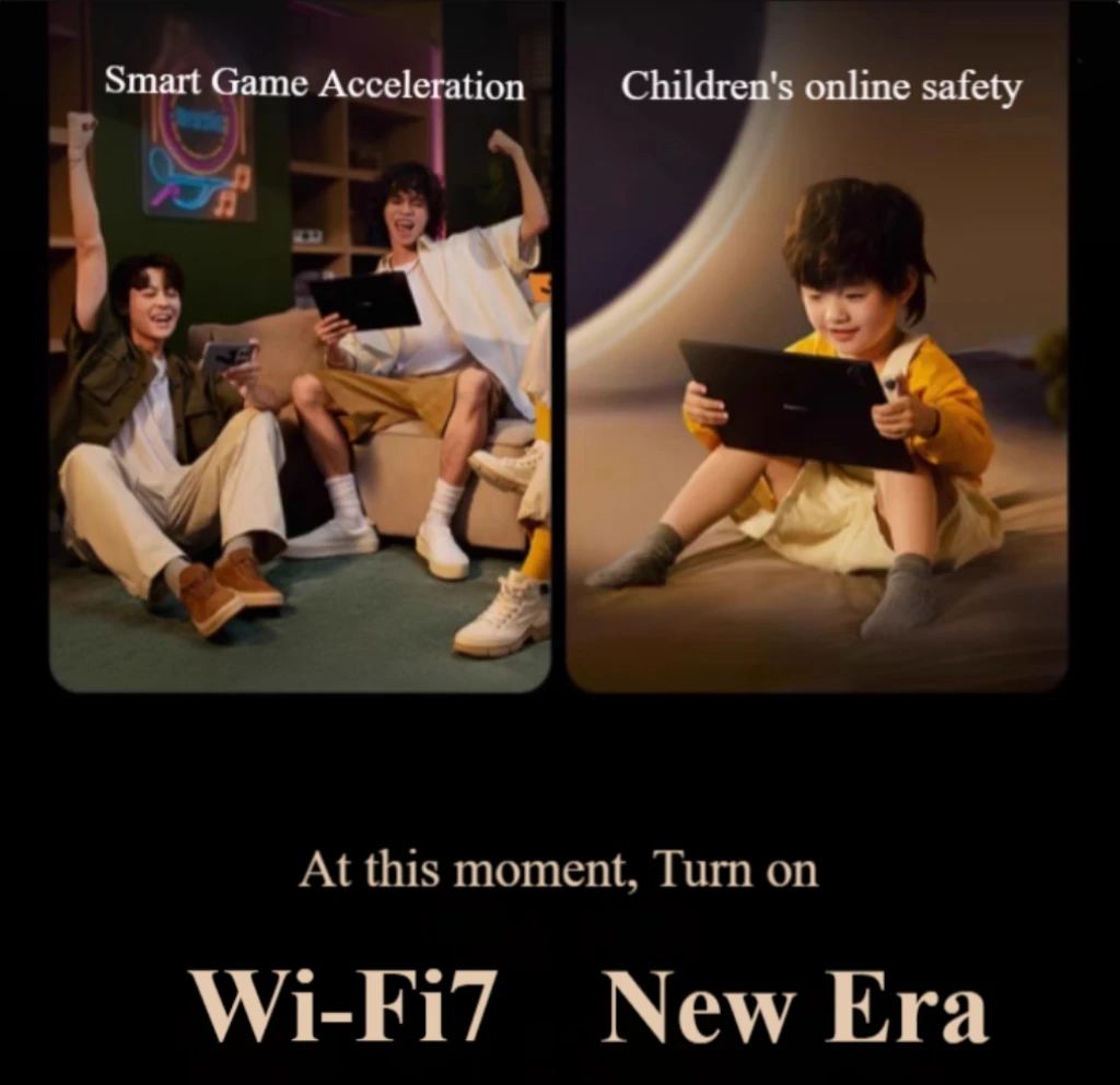 Huawei Router BE7: Wi-Fi 7, 6500Mbps, Ultra-thin Film Antenna, Dual 2.5GE Ports, Gigabit, Home Use, Strong Wall Penetration