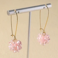 Boucles d'oreilles en forme de pétale de perles pour femmes, 2 pièces, tendance, bricolage, voyage en plein air, carnaval, Banquet, fête, vacances, cadeaux 4