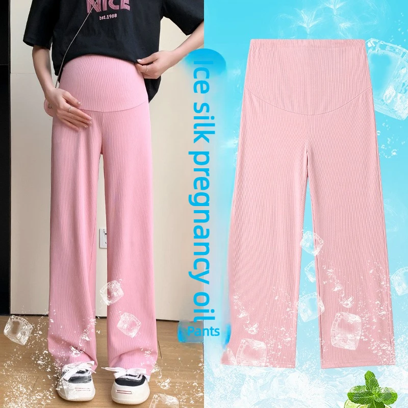 

Летние широкие брюки для беременных 2026: повседневные свободные брюки в вертикальную полоску для беременных женщин, для активного отдыха