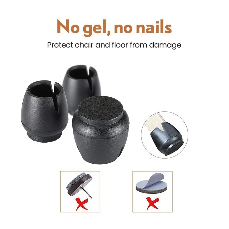 4Pcs Chair Leg Caps Feet Protector Pads Furniture Table Covers Socks Plugs Cover Furniture Leveling Feet Home Decor