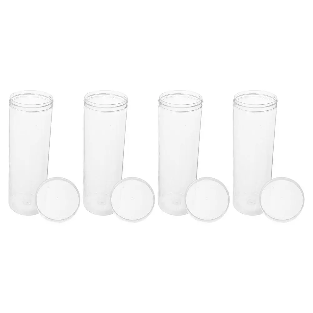 

4 Pcs Plastic Packaging Bottles Pencil Case Can for Desk Storage Holder Fountain Display Tip