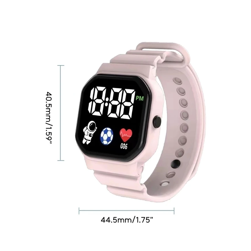 DXAB Soft Electronic Watch LED Display Fashion Watch Waterproof Students Watch Gift