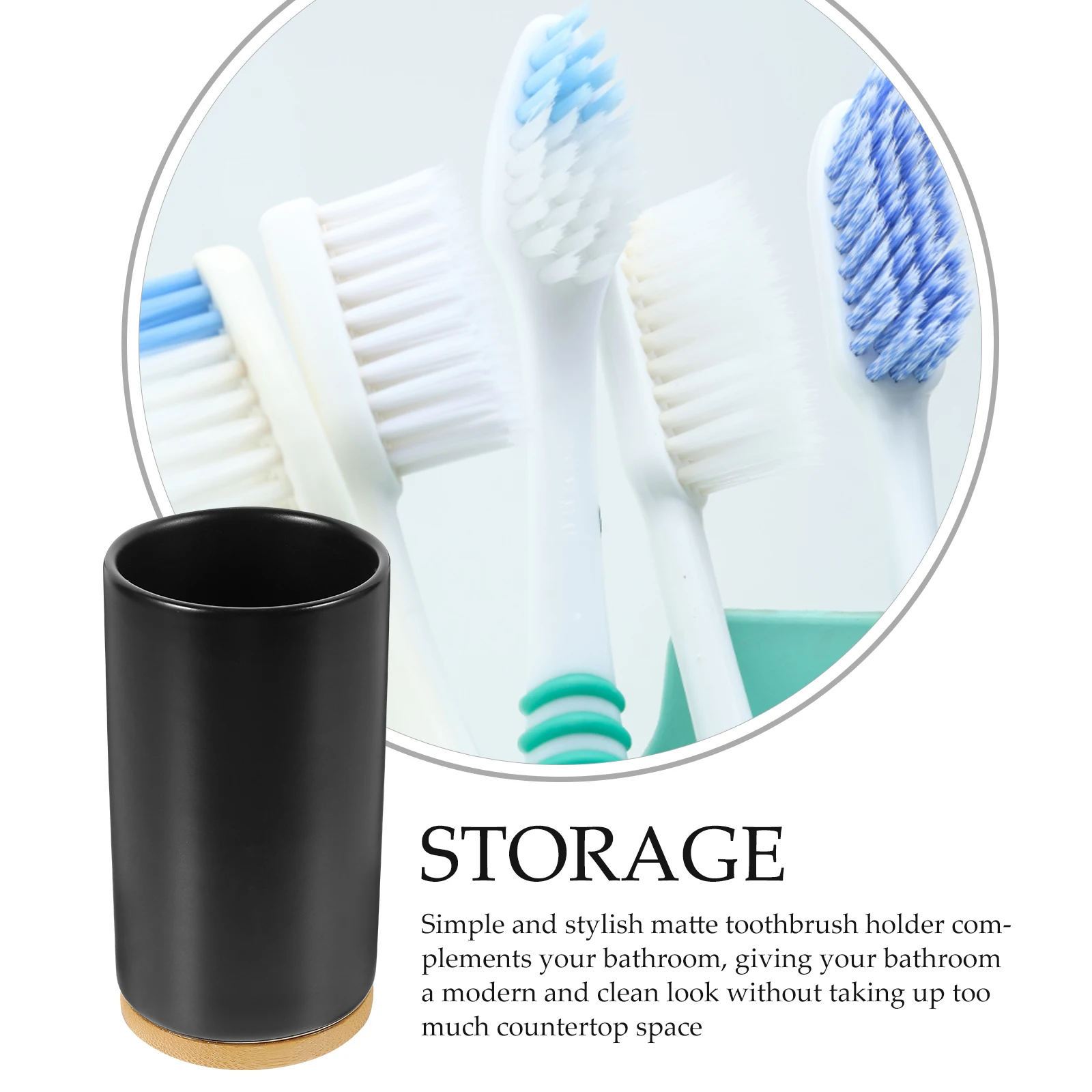 

Toothbrush Mugs for Bathroom Ceramic Tumbler Cup Simple Style Fits Any Decor Holds Toothpaste Brushes Wash Cups for Daily Use