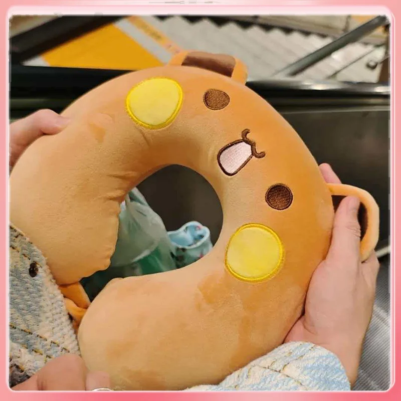 

Милая U-образная подушка Bubu Dudu: Мягкая плюшевая подушка-панда для путешествий, портативная подушка для шеи для взрослых и детей, подушка для сна в самолете