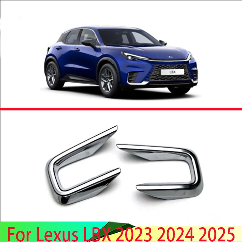 

For Lexus LBX 2023 2024 2025 Car Accessories ABS Chrome Front Fog Light Lamp Cover Trim Molding Bezel Garnish