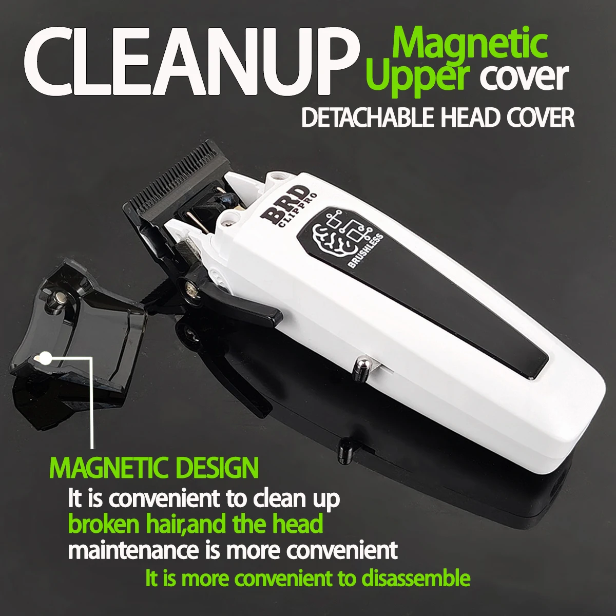 المهنية الأبيض دعوى BRDCLIP 106B FA1T 609 مقص الشعر الشعر المتقلب DLC شفرة قاعدة ماكينة حلاقة كليبرز الحلاق أدوات قص الشعر #4