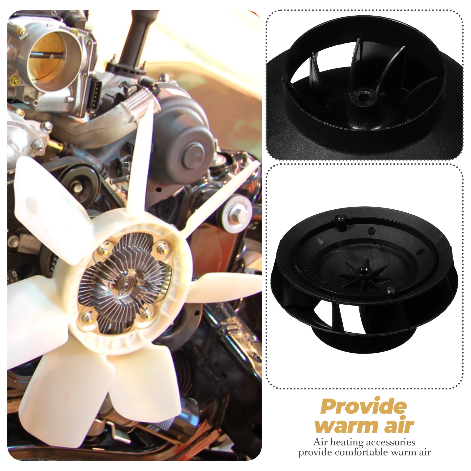 

External Wheel Wind Wheel Blade Automotive Electric Radiator Quick Start Heater Accessory Durable Air Heater Replacement Engine