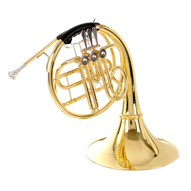 European-made horn musical instrument B-flat french horn three-key single-row four-key single-row double-row horn playing