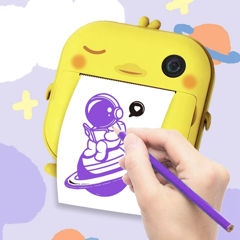 Baay-インスタントカメラ,2.4インチLCDスクリーン,デジタルカメラ,バッテリー,印刷用紙付き