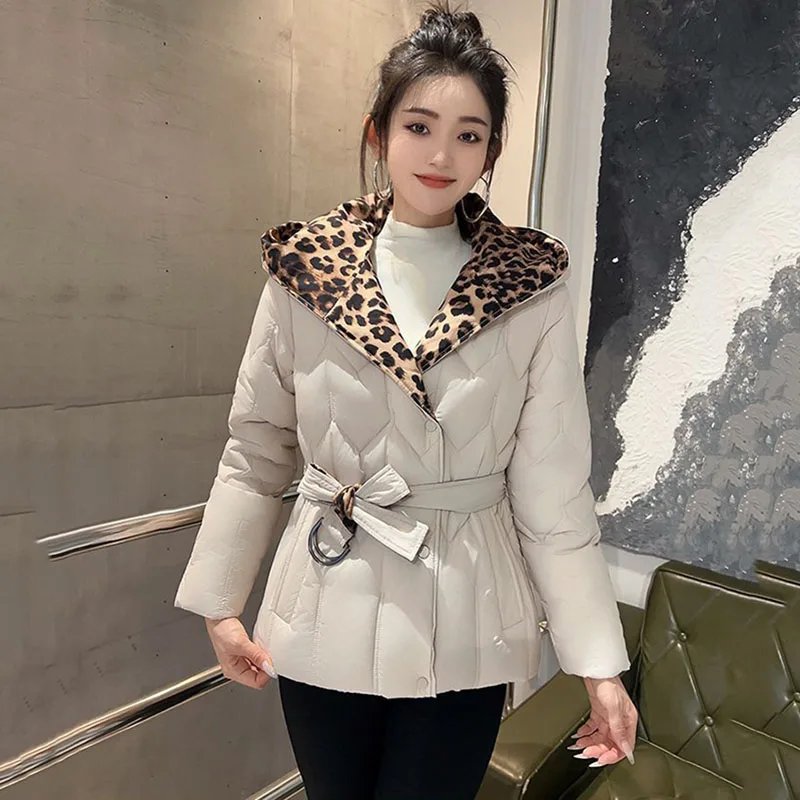 Manteau rembourré en coton pour femme, col en v, ample, grandes poches, ceintures, épais et chaud, nouvelle collection hiver