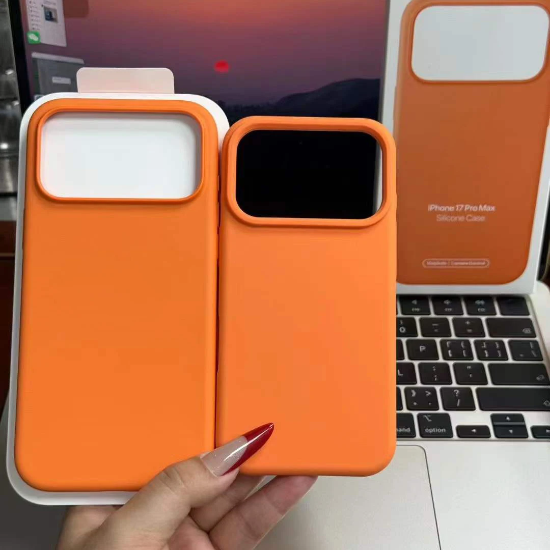 Para iphone 17 pro max capa original silicone líquido casos de telefone para iphone 17 ar 17pro 17 pro max pele suave capinha pára-choques capa iphone 17 pro max