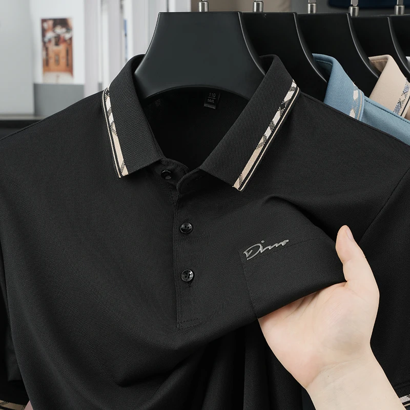 Summer Men's Pocket Short Sleeved T-shirt, New Middle-aged Business Casual Polo Shirt, Dad's T-shirt