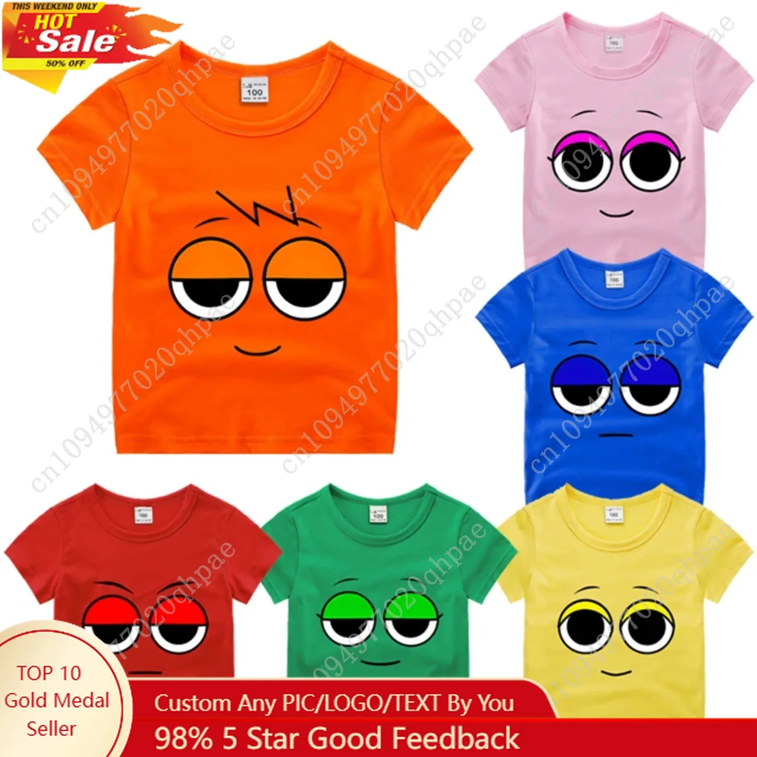 

Sprunki Kids Cartoon Cotton T-shirt Summer Anime Printed Tops Children Casual Cute Tee Boy Girl Short Sleeve Clothing Gifts 2025