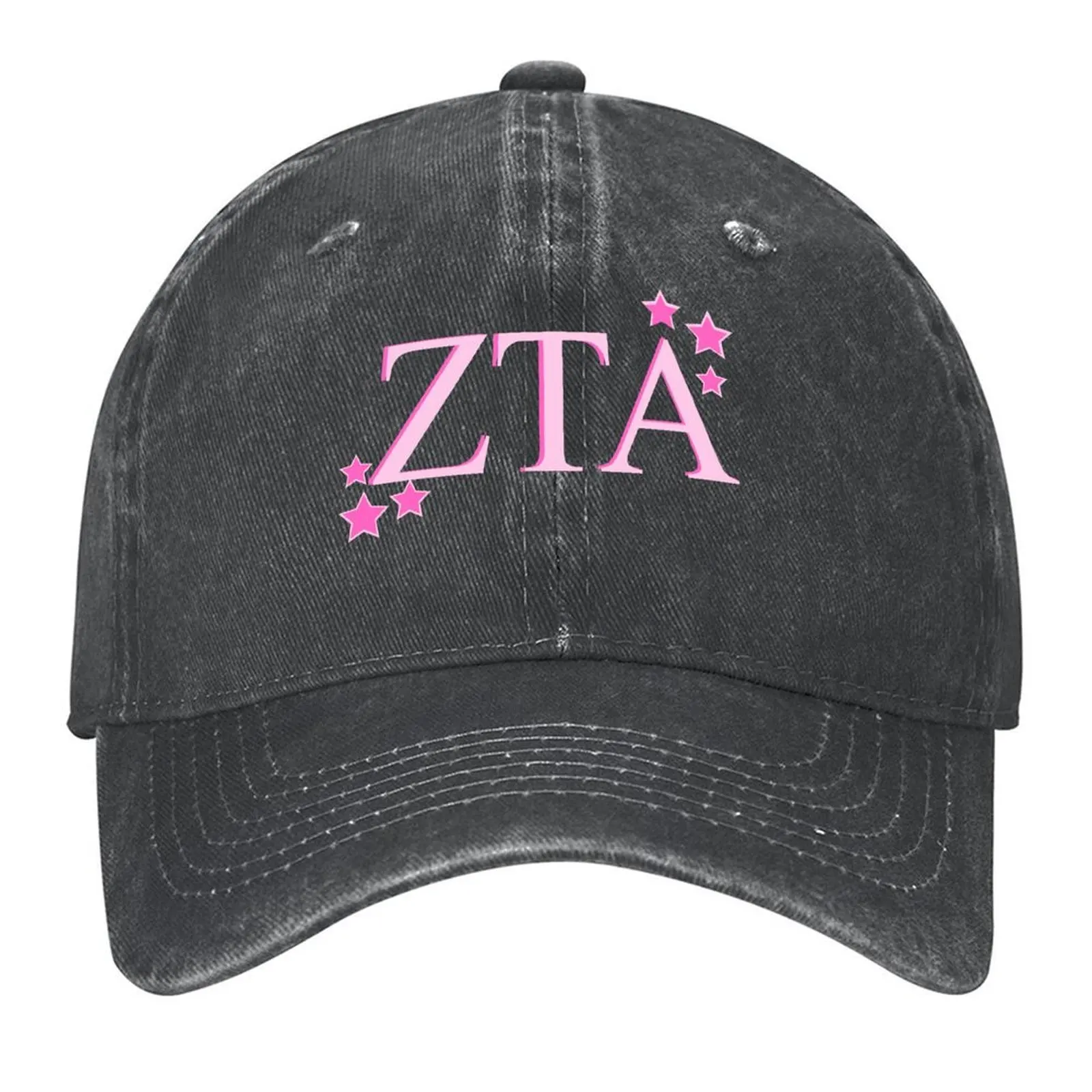 

Pink Zeta Tau Alpha with Stars Baseball Cap Thermal Visor funny hat fashionable party Hat Women's 2025 Men's