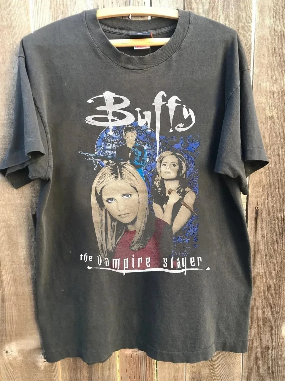 Buffy The Vampire Slayer 90s Graphic Unisex T shirt Charcoal tee vtg S-5XL