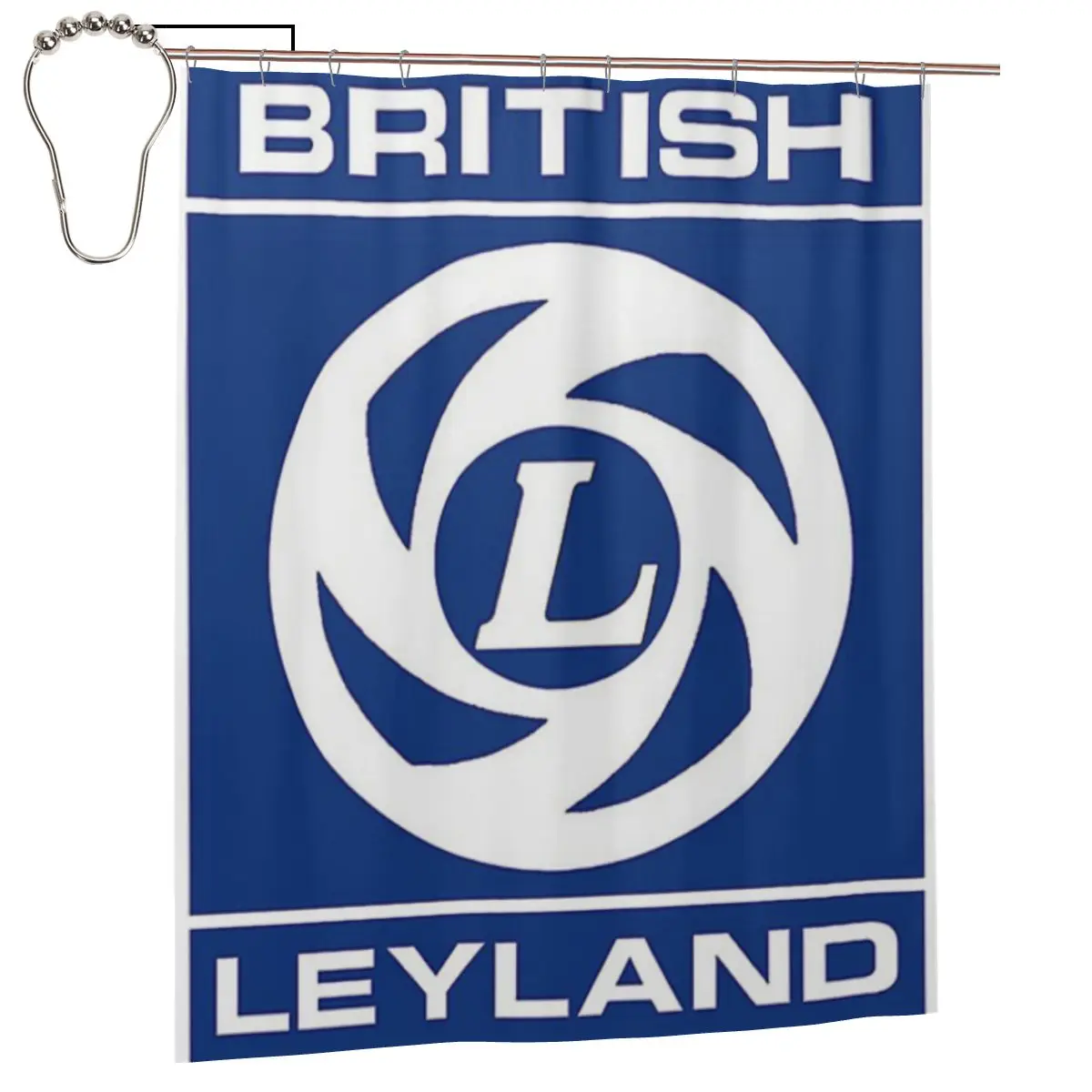 

British Leyland Logo Shower Curtain Bathroom Polyester Waterproof Bath Curtains with Hooks