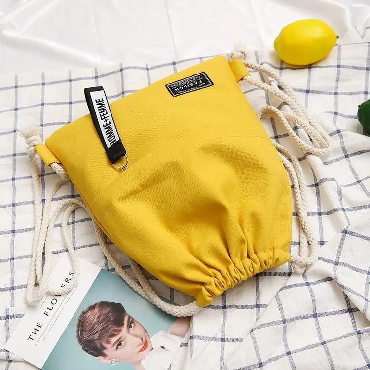 

Легкий холщовый рюкзак большой емкости на шнурке, прочная веревочная сумка для школьников, подростков, мальчиков и девочек, повседневная сумка для учебы