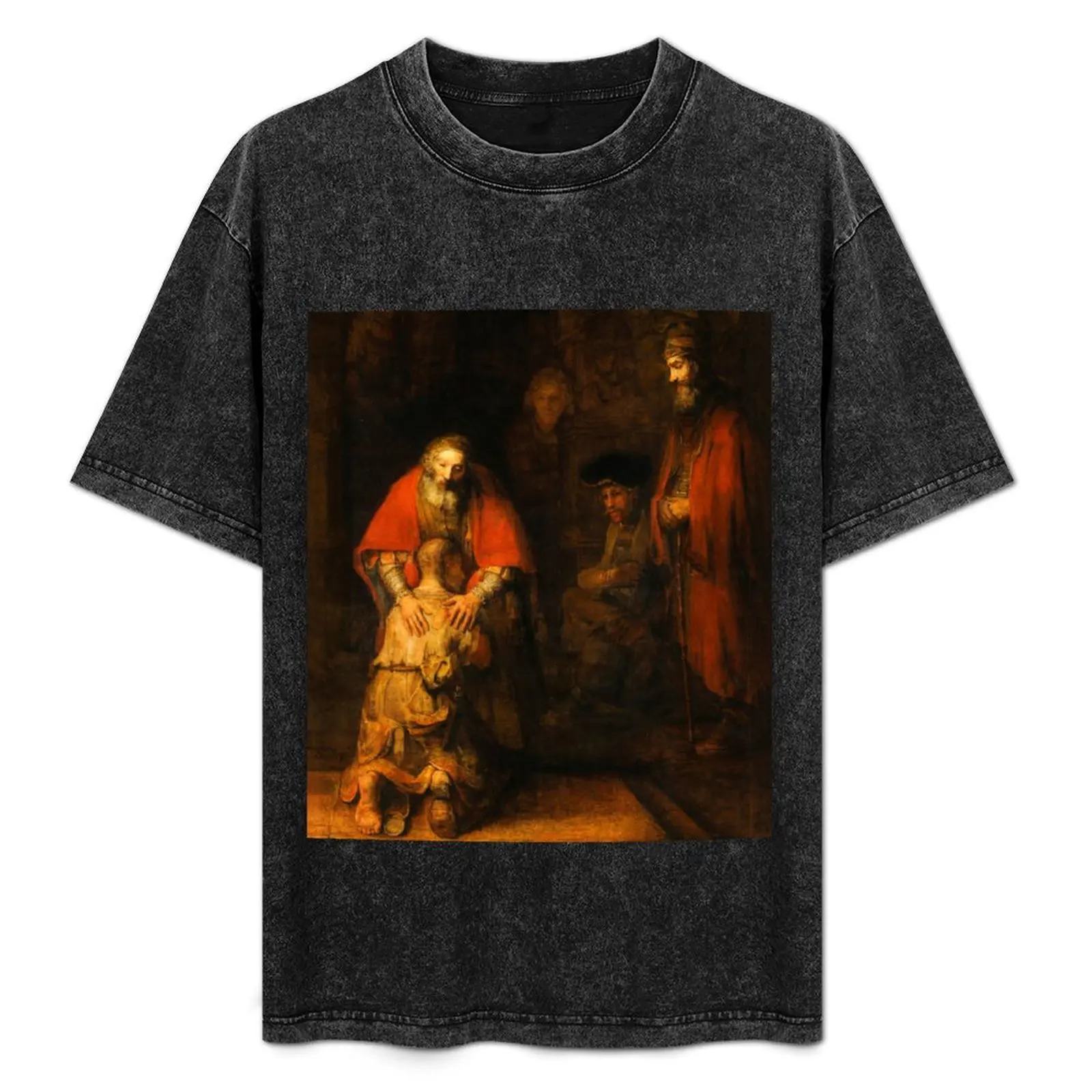 Rembrandt Harmenszoon van Rijn, The Return of the Prodigal Son, c. 1669 T-Shirt summer clothes anime tees Men's clothing