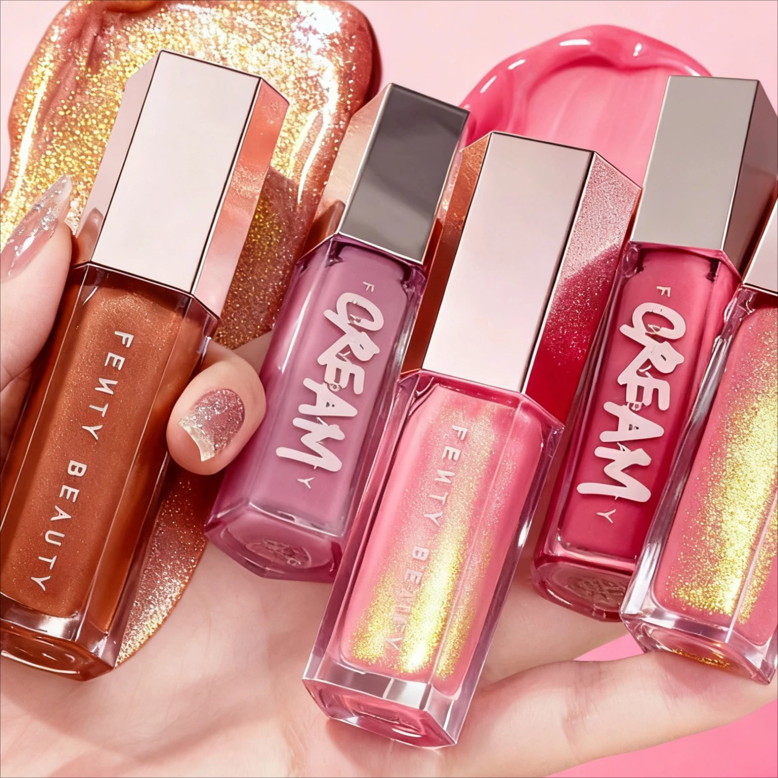 Moda Fenty belleza esmalte de labios humedecer brillo brillo labio regordete maquillaje para principiantes lápiz labial líquido cosméticos de maquillaje femenino