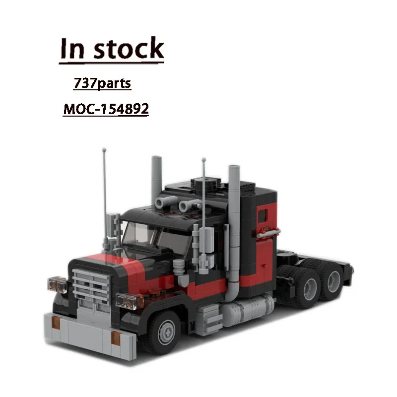 

MOC-154892 Cargo Transport Semi Truck Assembly Splicing Building Blocks Model 737 Parts Boys Education Building Blocks Toy