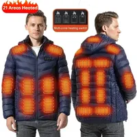 Men 21 Areas Heated Jacket USB Electric Heating Vest for Women Winter Outdoor Warm Thermal Coat Parka Jacket NEW Cotton Jacket