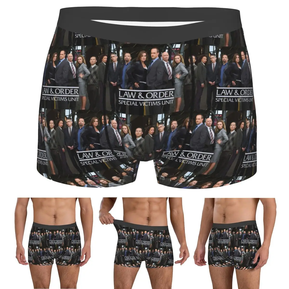 Boxer Underpants Shorts Law And Order SVU Merch Panties Men's Soft Underwear for Homme Man Boyfriend Gift
