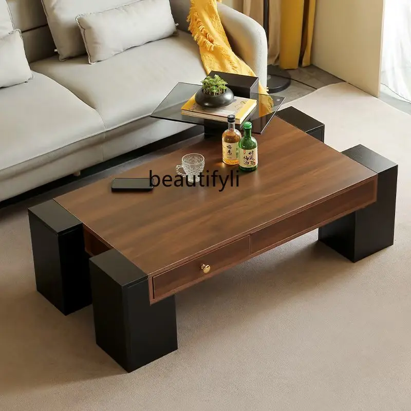 

Vintage Style High-End Coffee Table for Living Room, Designer Creative Small Apartment Retro