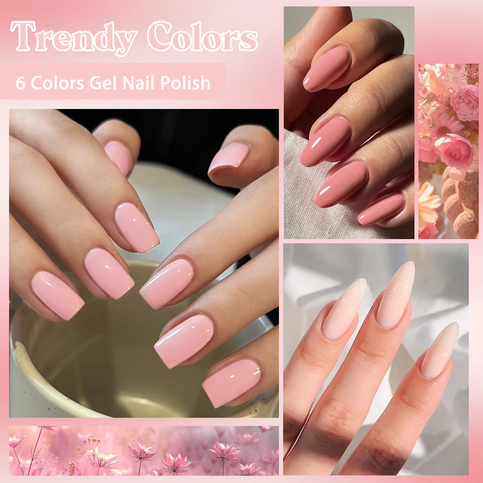 6 stücke 1-schritt Gel Polnisch 3 IN 1 Gel Nagellack Set Soak Off LED UV Gel Nagellacke Keine Notwendigkeit Basis Top Mantel Gel Nagel Liefert DIY