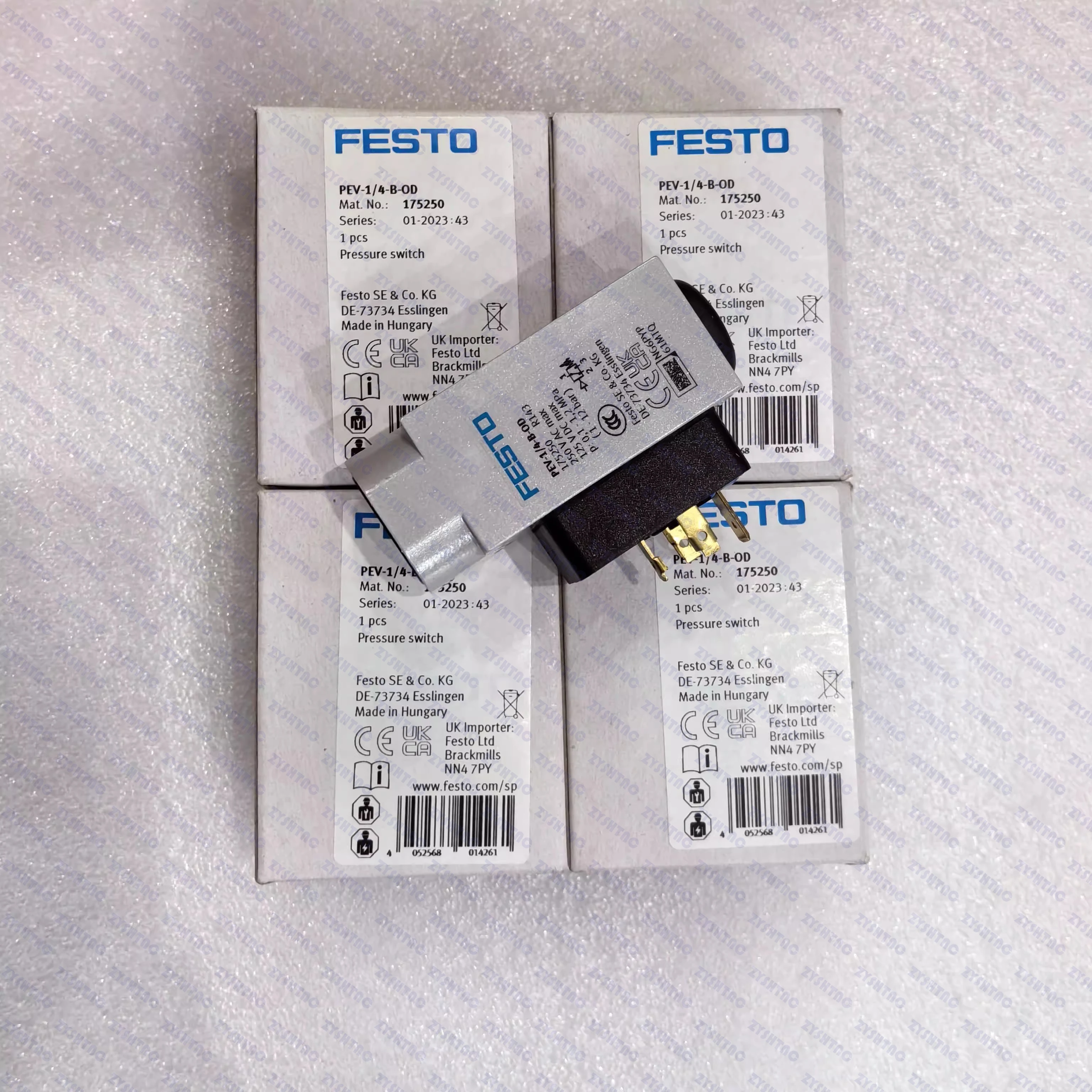 

FESTO Pressure switch PEV-1/4-B-SC-OD-M12 10773 161760 175250 192488 PEV-1/4-B 152618 152619 152617 150261 164274