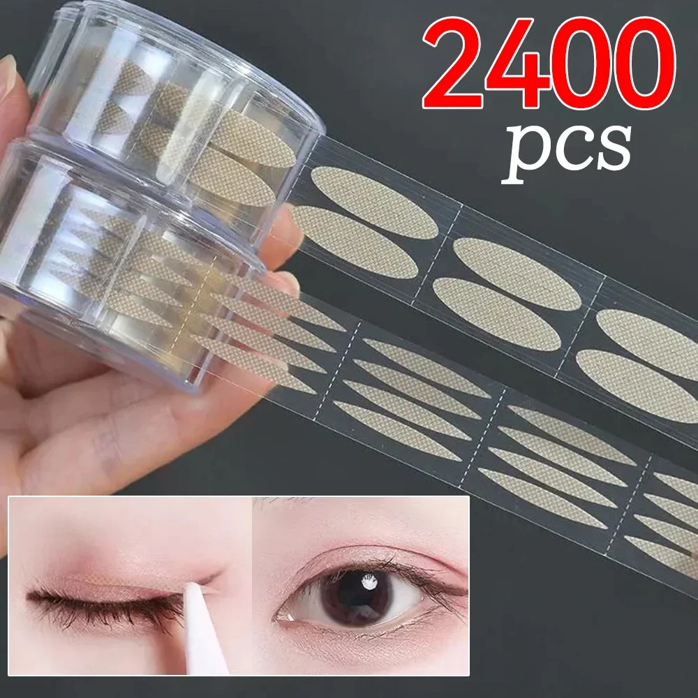 Invisible Double Eyelid Tape Stickers Self-adhesive Lace Mesh Fiber Eyelid Paste Lasting Natural Eyes Strips Patch Makeup Korean