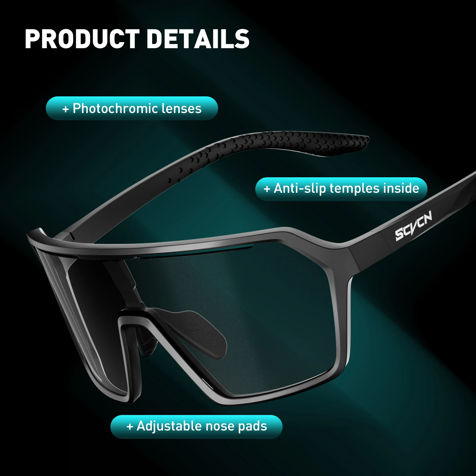 SCVCN الساخن الدراجات اللونية UV400 النظارات الشمسية MTB نظارات دراجة خارجية الدراجات نظارات الرجال النساء دراجة الرياضة التنزه نظارات