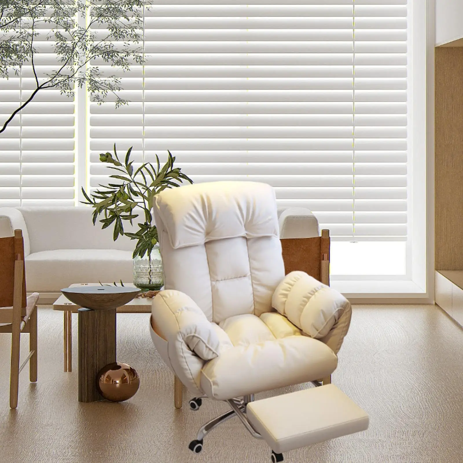 Office Chair Computer Chair Decorative Lounge Chair Fashion 360° Rotating Home Desk Chair for Men Living Room Reading Room