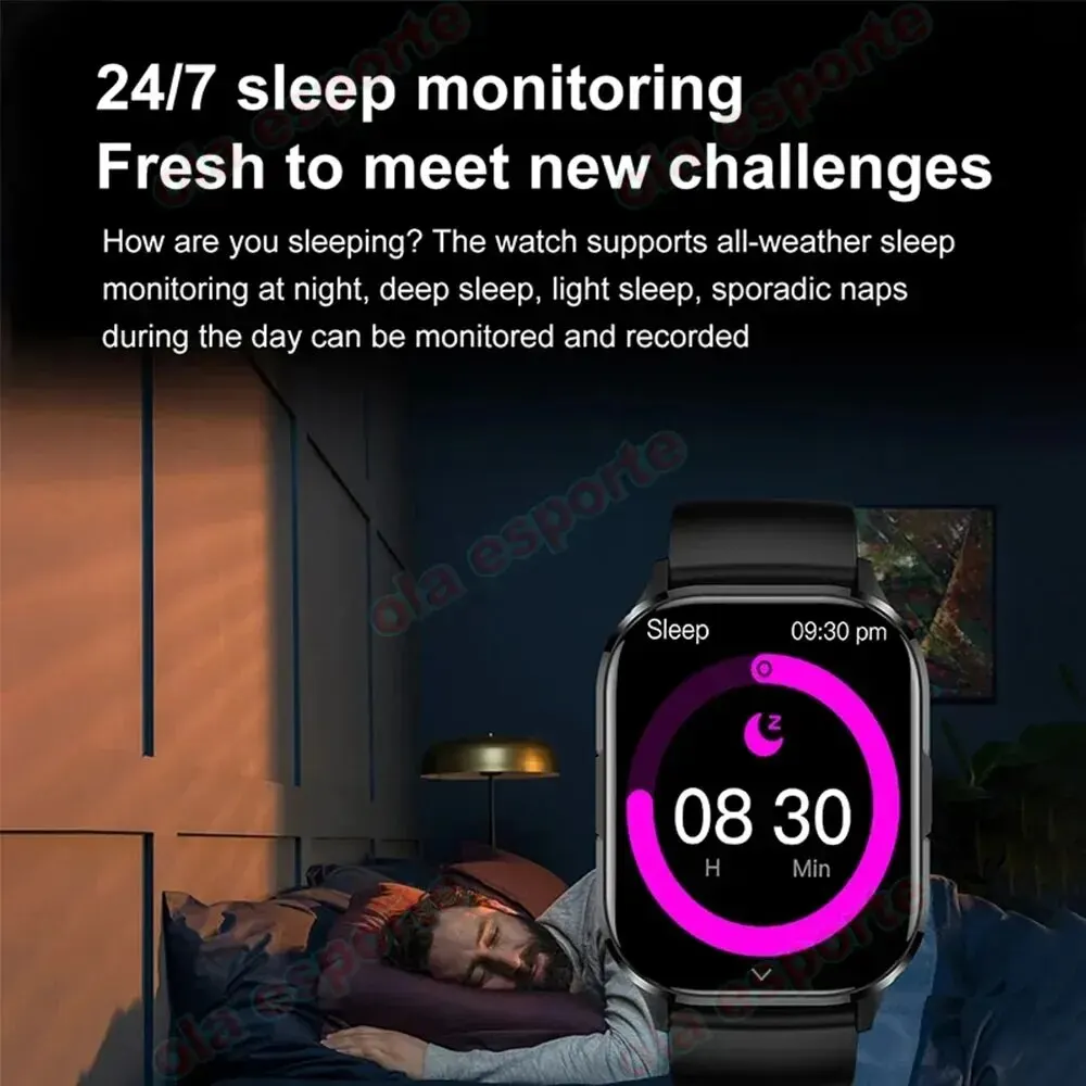 Men And Women Smart Watch Bluetooth Call Sleep Heart Rate Monitor Weather Outdoor Lady Smartwatch 1.77\