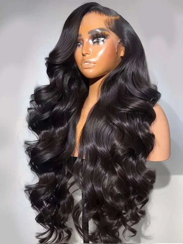 42 Inch 13x6 Black Body Wave HD Lace Frontal Wigs 200 Density 13x4 Water Wave Lace Frontal Wig 100 Human Hair 5X5 HD
